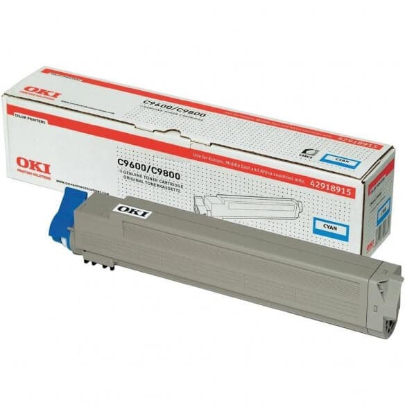 OKI cartouche de toner d'origine cyan 15000 pages pour C9600/C9800/C9850 - 42918915